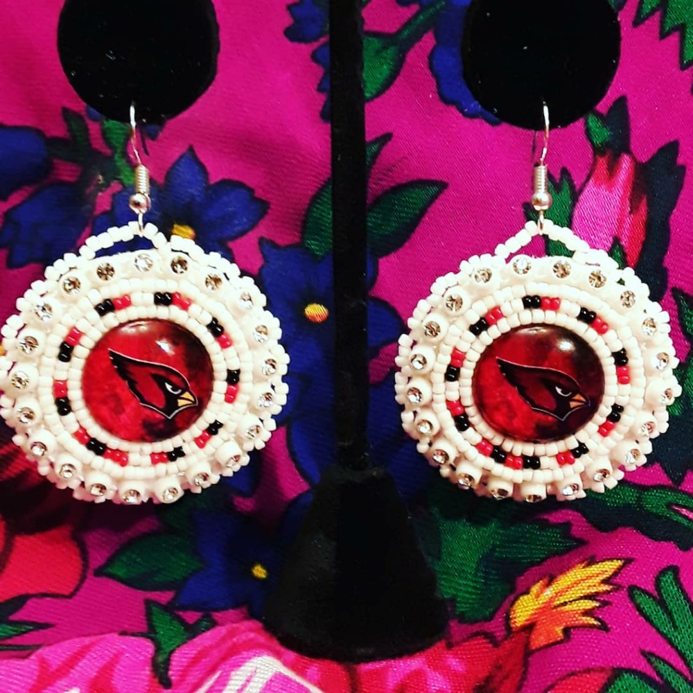 Arizona Cardinals Beaded Earrings
